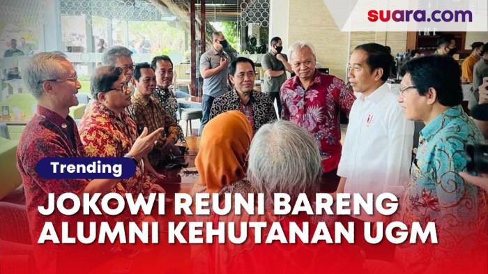 Reuni Kehutanan UGM, Jokowi dan Iriana Disambut Hangat Mahasiswa