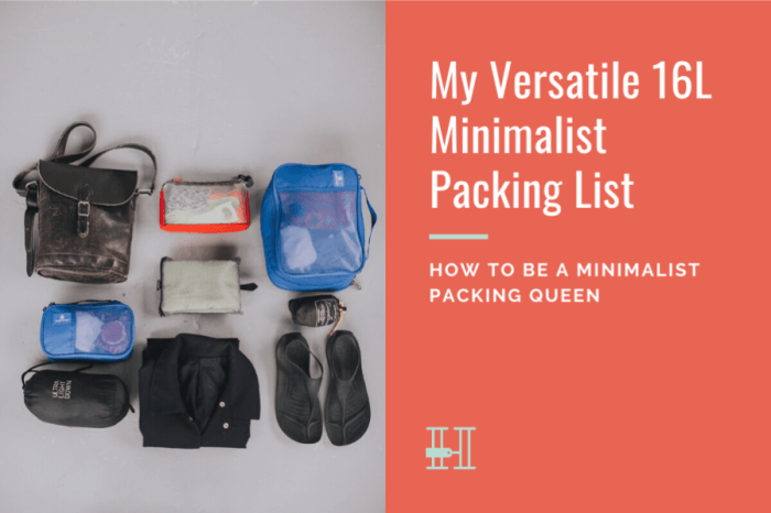 How to Pack Minimalist: My Versatile 16L Minimalist Packing List • Her ... Packing Minimalist: Semua Cukup di 1 Ransel