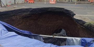 Jalan Penghubung Antardesa di OKU Selatan Amblas dan Lalu Lintas Terputus Total