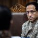 Nadiem Ikuti Sidang Sementara Alat Infus Masih Terpasang di Tangan