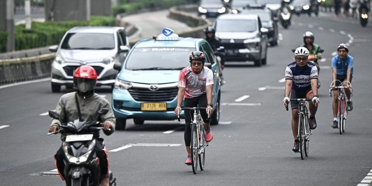 Rekayasa Lalu Lintas oleh Dishub Saat Yellow Run di Jakarta