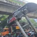 Titik Kemacetan Akibat Truk Angkut Alat Berat Tabrak JPO Tendean