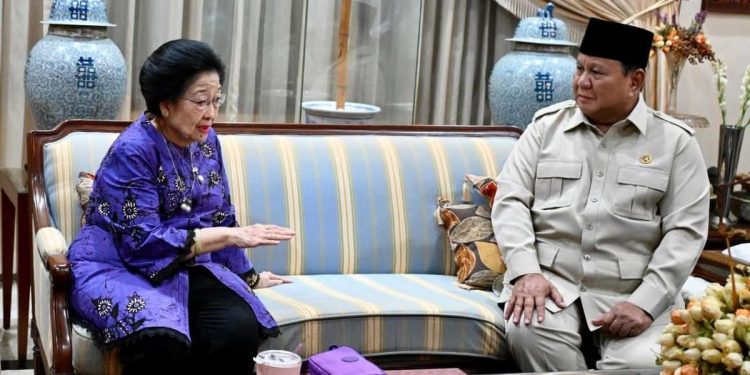 Prabowo Bertemu Megawati untuk Sampaikan Duka atas Wafatnya Guruh Soekarnoputra